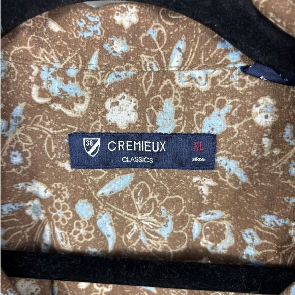 Cremieux Classics Men’s Shirt Button Up Casual Lightweight Cotton Brown Blue - Picture 3 of 5
